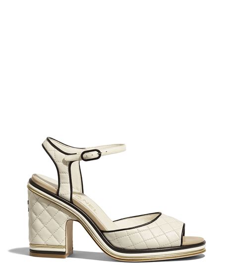 chanel sandals lambskin|Chanel lambskin platform sandals.